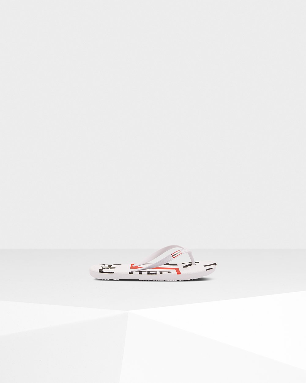 Japonki Damskie - Hunter Original Exploded Logo - Białe - MOTF-71039